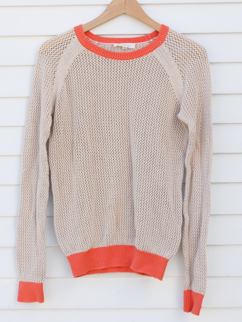 Two by Vince Camuto Beige & Orange Sweater Women's Medium